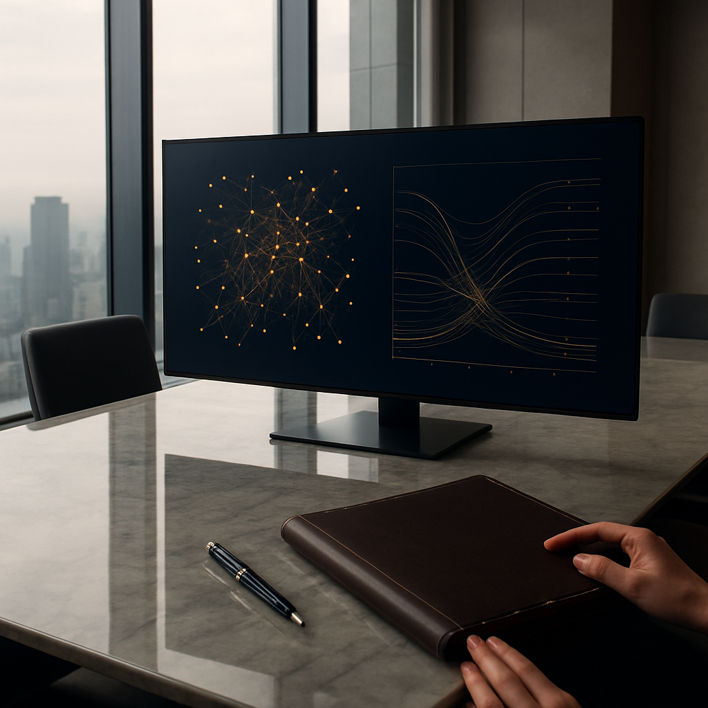 Stillwater Media luxury brand first-party data strategy boardroom visualization with audience targeting signals
